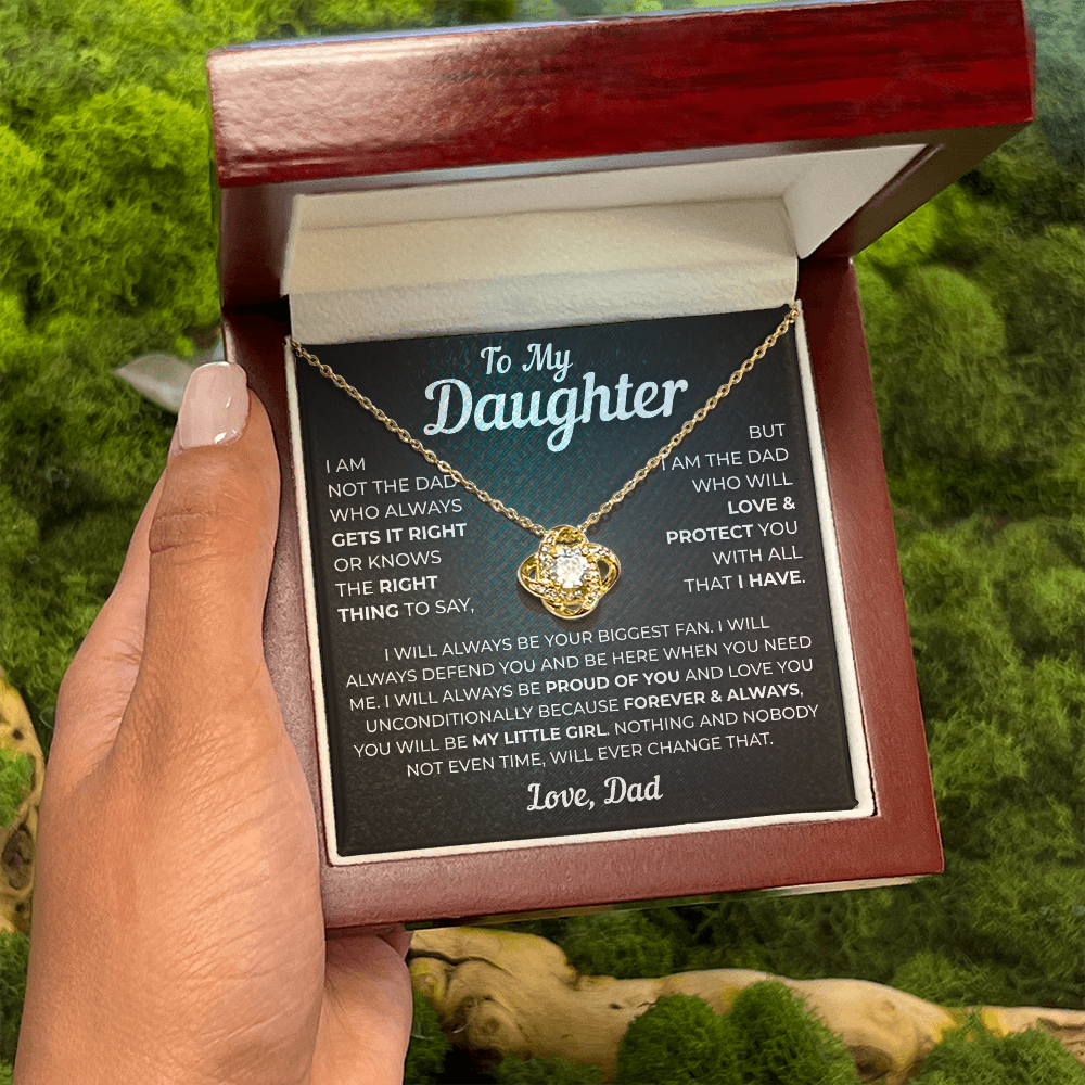 To My Daughter | Proud Of You | Love Knot Necklace