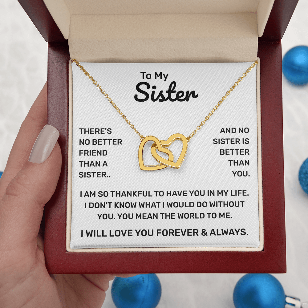 To My Sister | So Thankful | Interlocking Hearts Necklace
