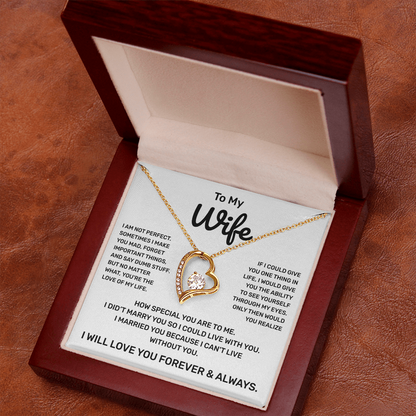 To My Wife | Forever and Always | Forever Love Necklace