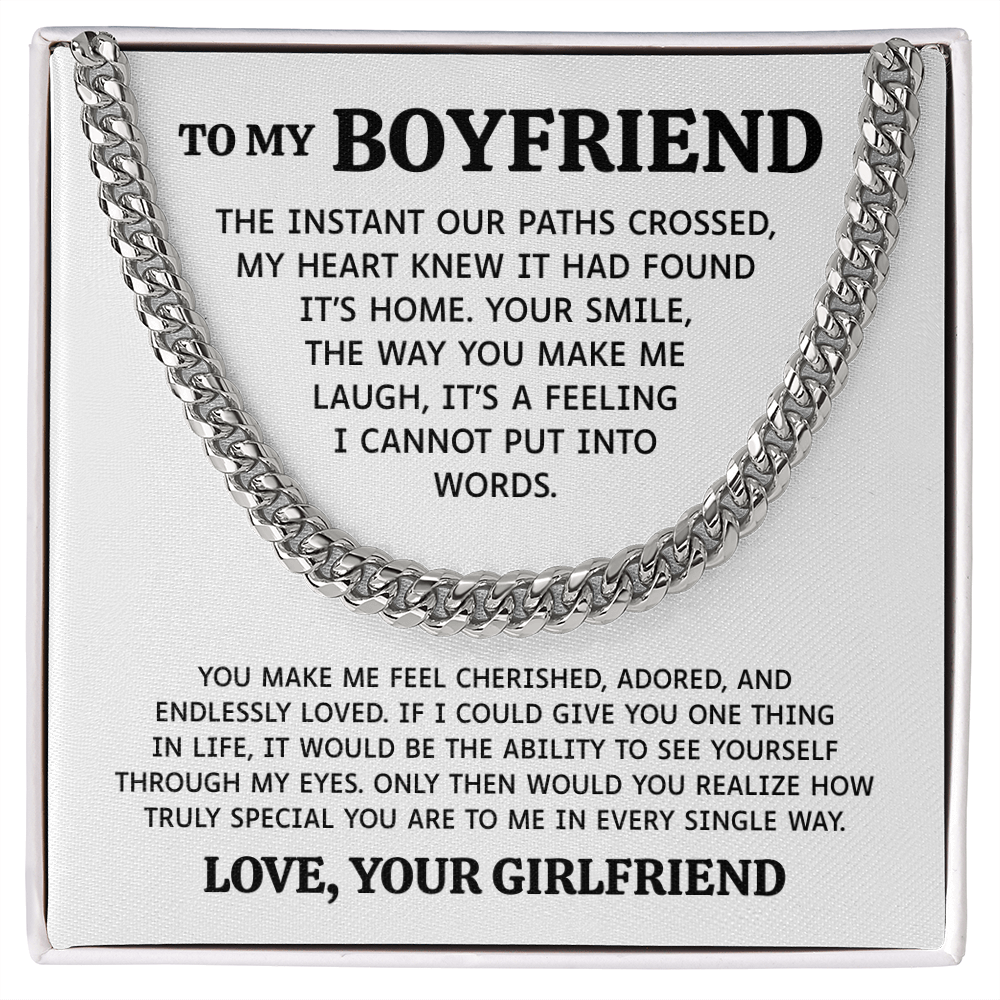 To My Boyfriend | You Make Me Feel Cherished | Cuban Link Chain