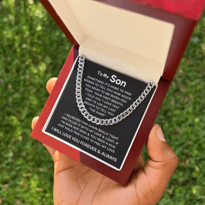 To My Son | I Will Love You With My Last Breath | Cuban Link Chain