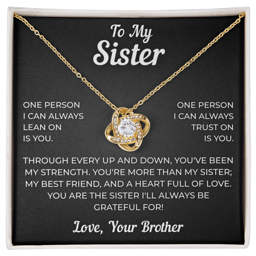 To My Sister | My Best Friend | Love Knot Necklace