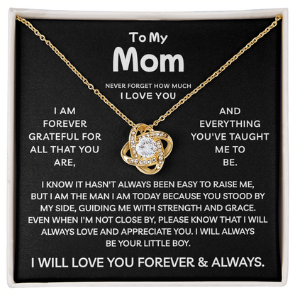 To My Mom | Strength And Grace | Love Knot Necklace