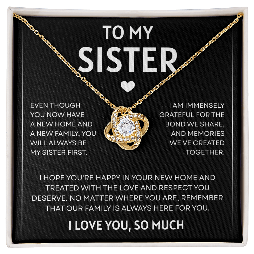 To My Sister | So Much Love | Love Knot Necklace