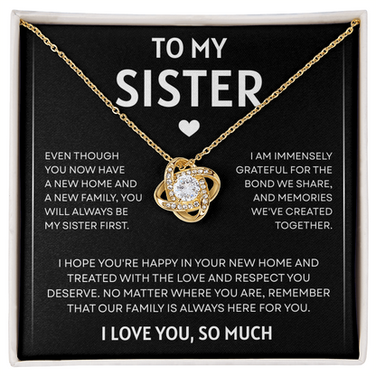 To My Sister | So Much Love | Love Knot Necklace