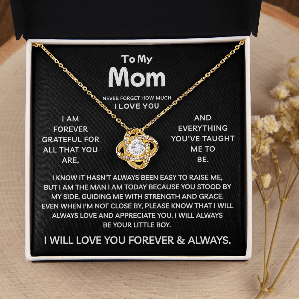 To My Mom | Strength And Grace | Love Knot Necklace