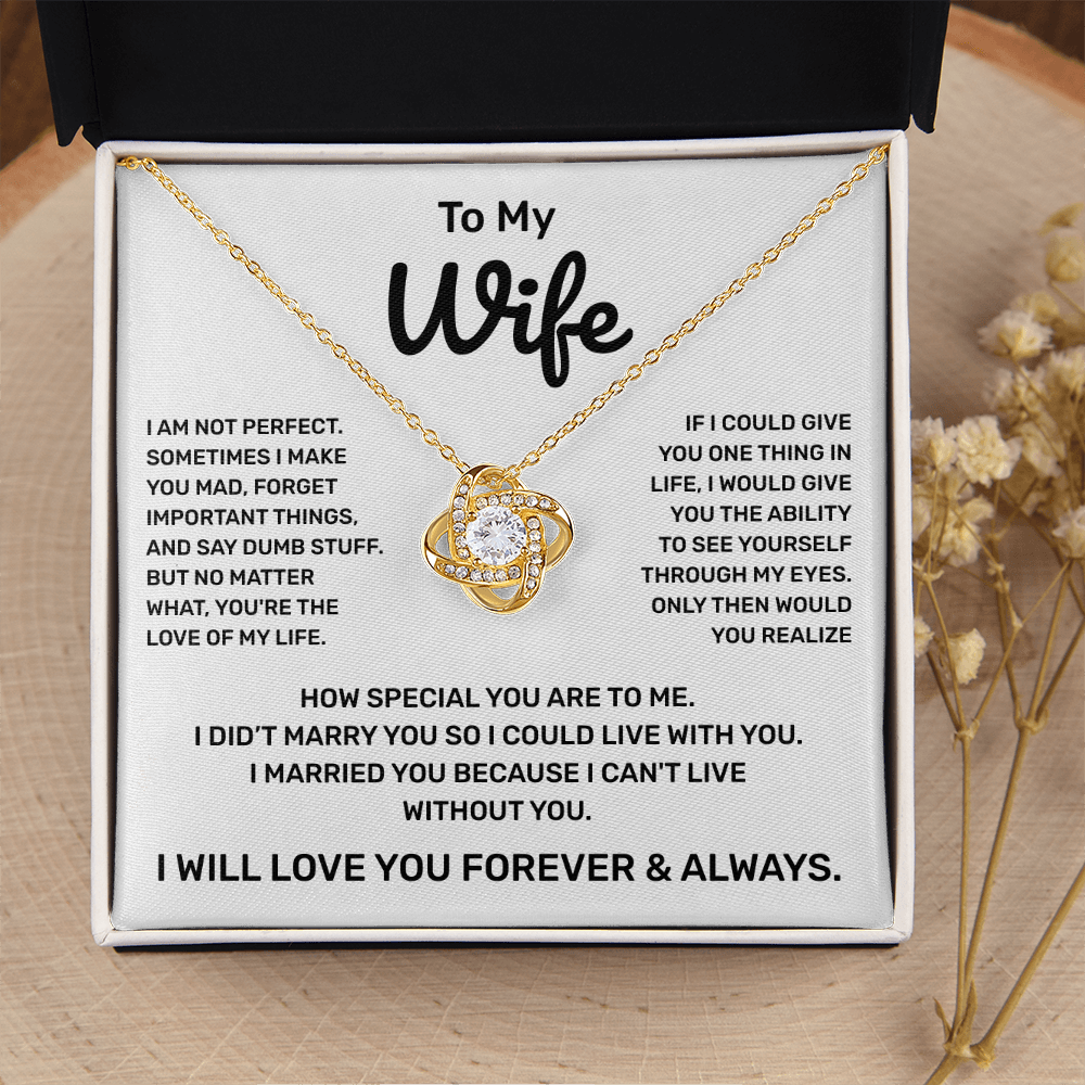 To My Wife | Forever and Always | Love Knot Necklace