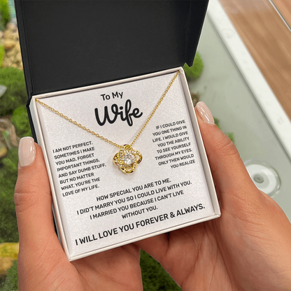 To My Wife | Forever and Always | Love Knot Necklace