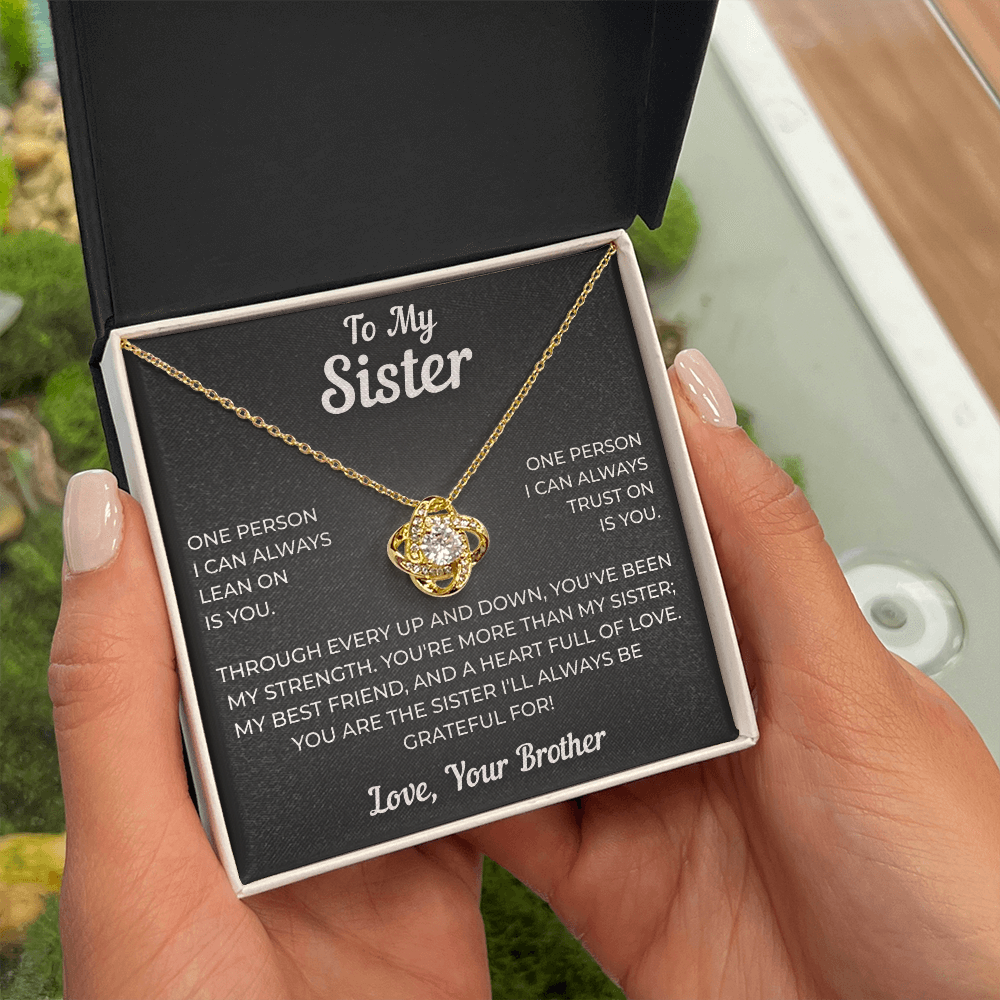 To My Sister | My Best Friend | Love Knot Necklace