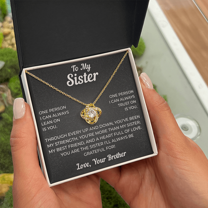 To My Sister | My Best Friend | Love Knot Necklace