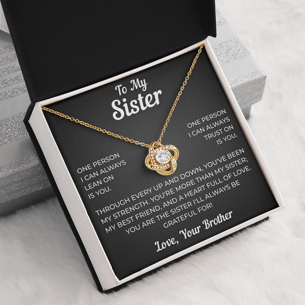 To My Sister | My Best Friend | Love Knot Necklace