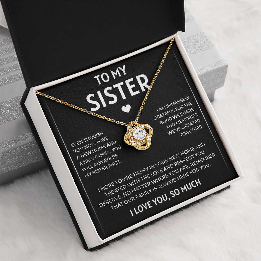 To My Sister | So Much Love | Love Knot Necklace