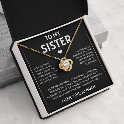 To My Sister | So Much Love | Love Knot Necklace