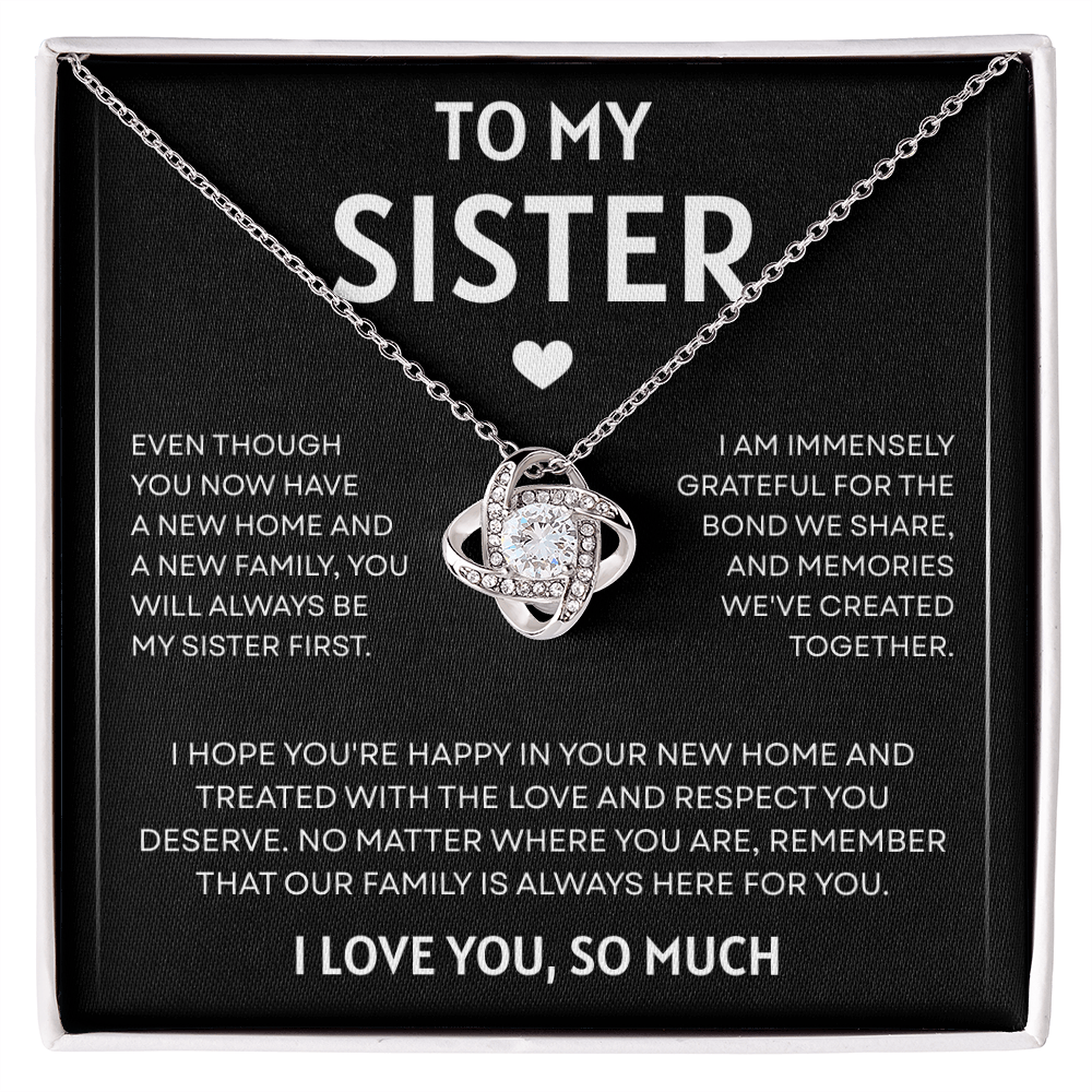 To My Sister | So Much Love | Love Knot Necklace