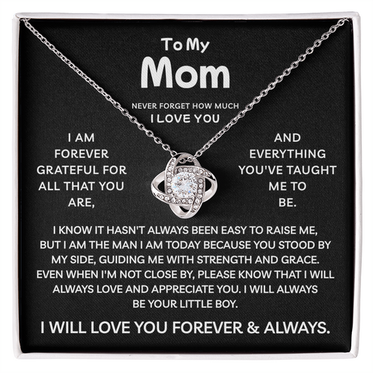 To My Mom | Strength And Grace | Love Knot Necklace