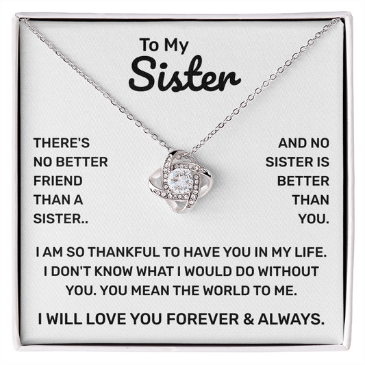 To My Sister | So Thankful | Love Knot Necklace