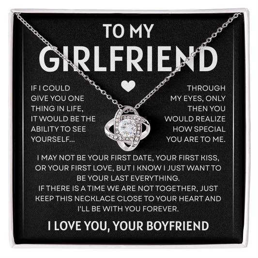 To My Girlfriend | Always In My Heart | Love Knot Necklace