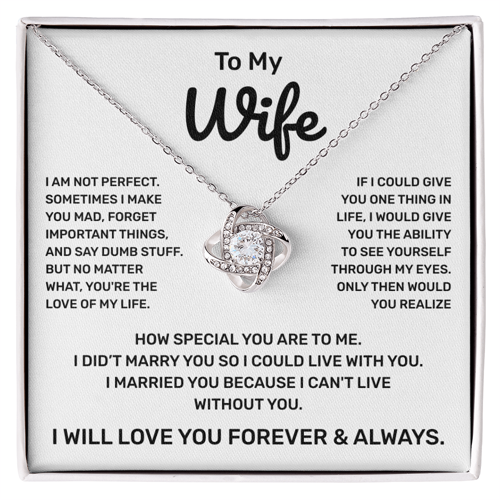 To My Wife | Forever and Always | Love Knot Necklace