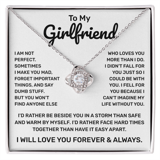 To My Girlfriend | Always Choose You | Love Knot Necklace
