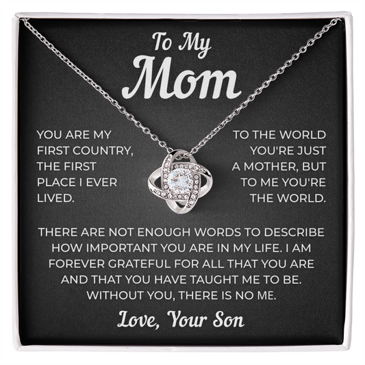 To My Mom | My Guiding Light | Love Knot Necklace