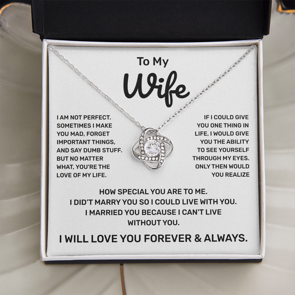 To My Wife | Forever and Always | Love Knot Necklace