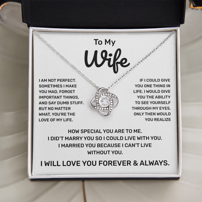 To My Wife | Forever and Always | Love Knot Necklace