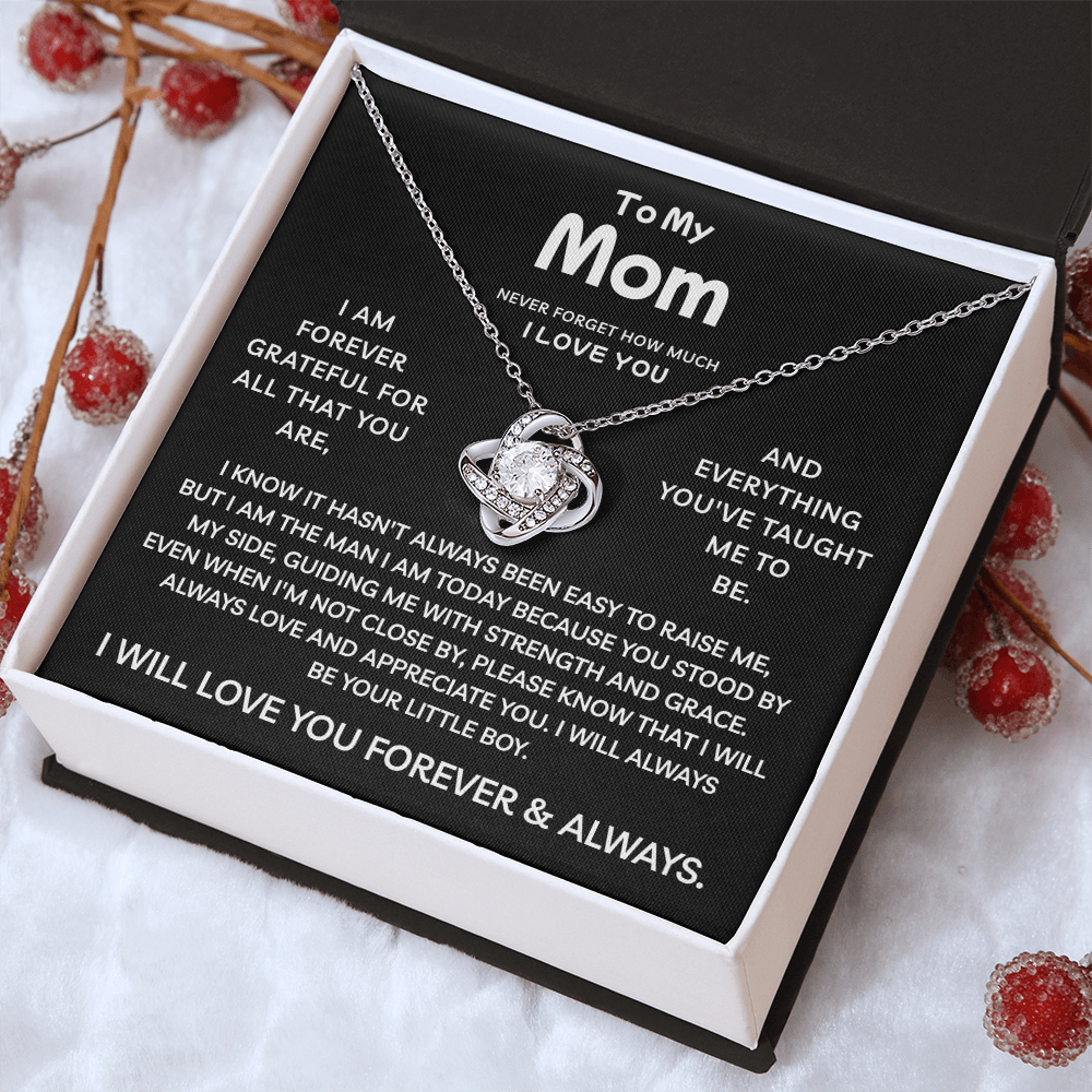 To My Mom | Strength And Grace | Love Knot Necklace