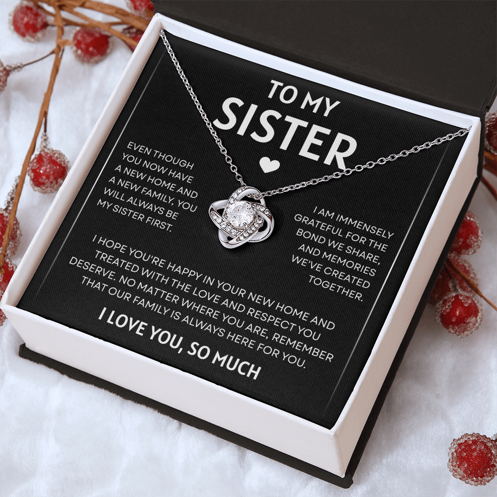 To My Sister | So Much Love | Love Knot Necklace