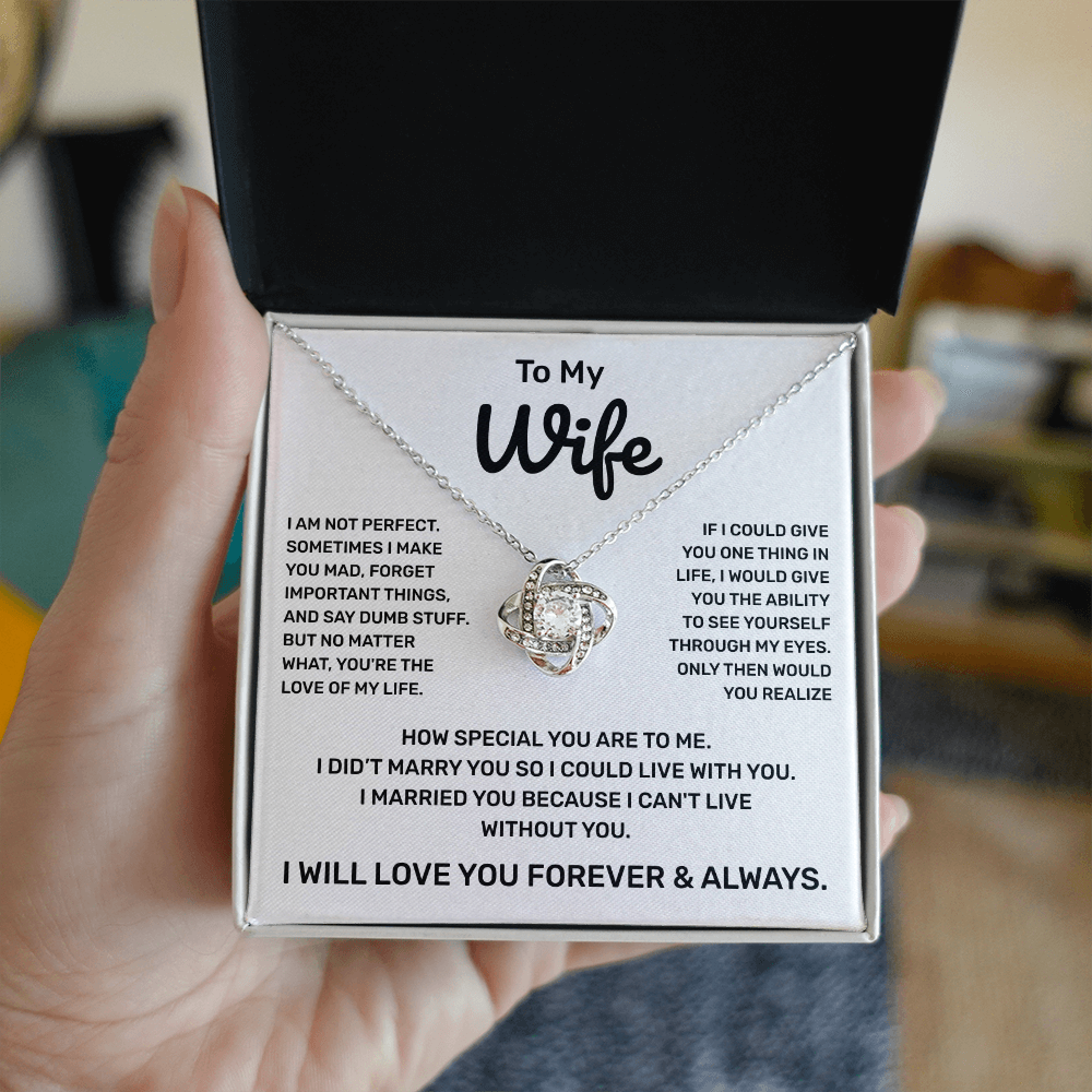 To My Wife | Forever and Always | Love Knot Necklace