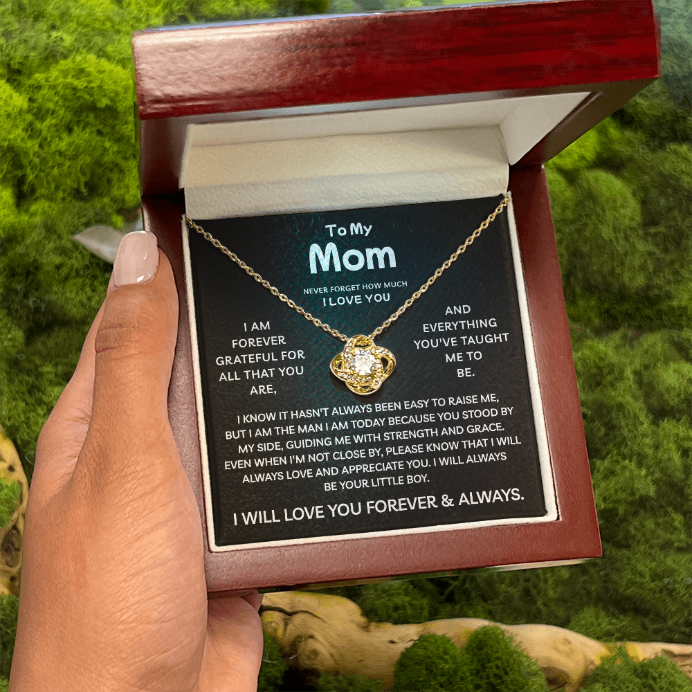 To My Mom | Strength And Grace | Love Knot Necklace