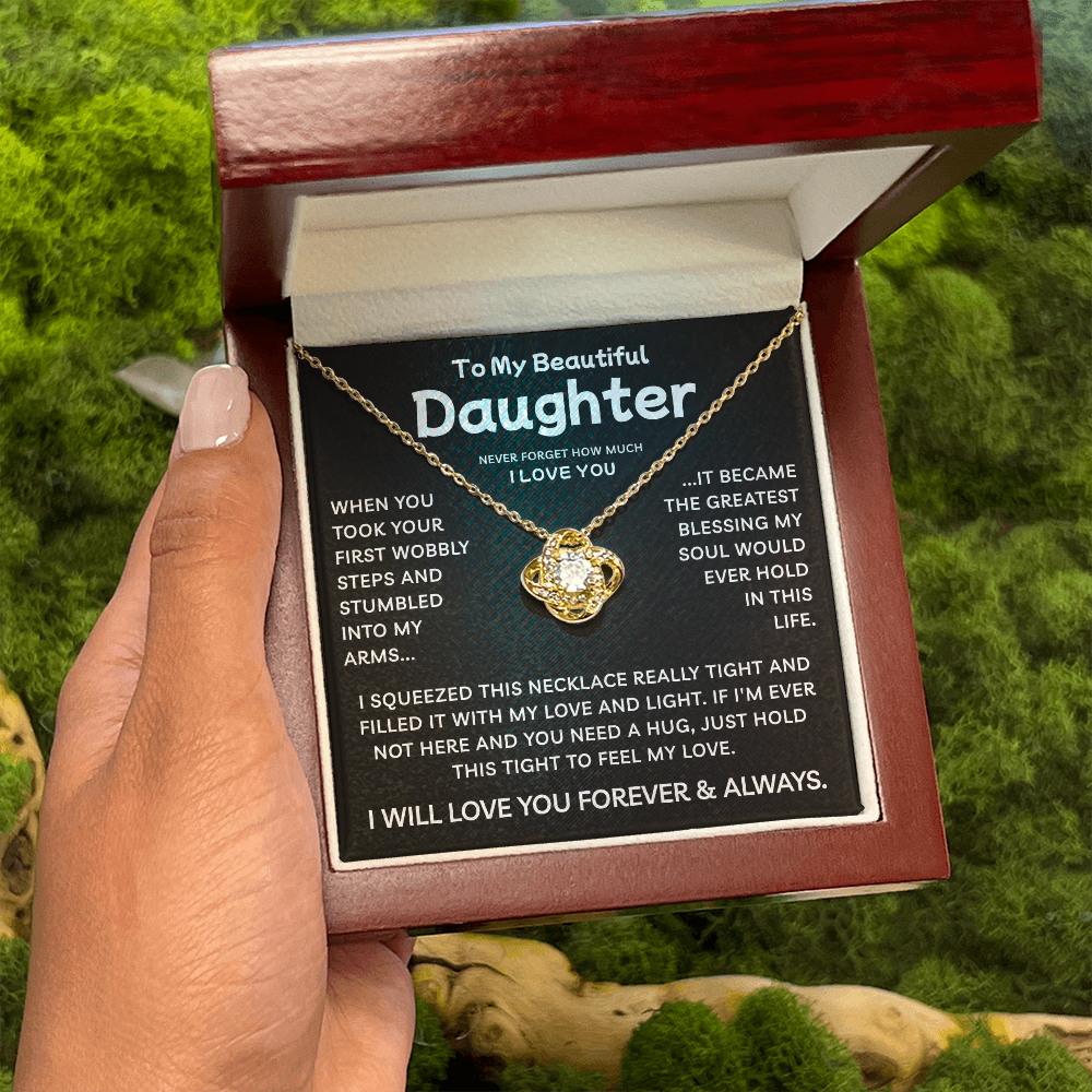 To My Daughter | My Love And Light | Love Knot Necklace