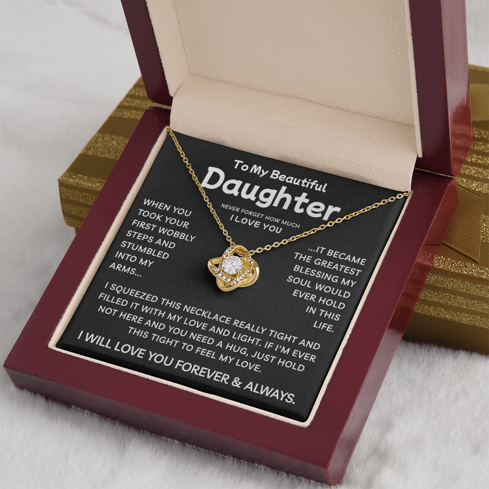 To My Daughter | My Love And Light | Love Knot Necklace