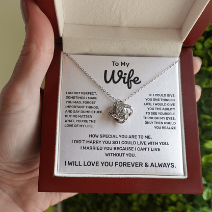 To My Wife | Forever and Always | Love Knot Necklace