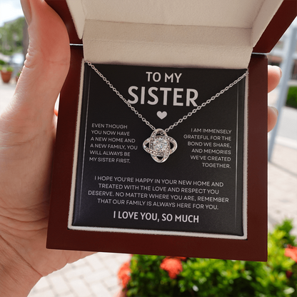 To My Sister | So Much Love | Love Knot Necklace