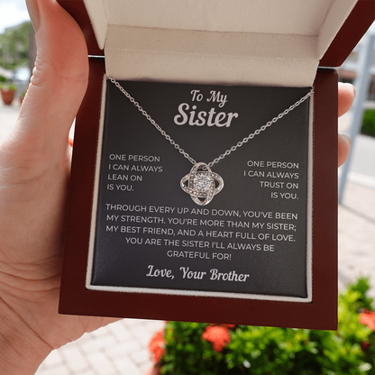 To My Sister | My Best Friend | Love Knot Necklace