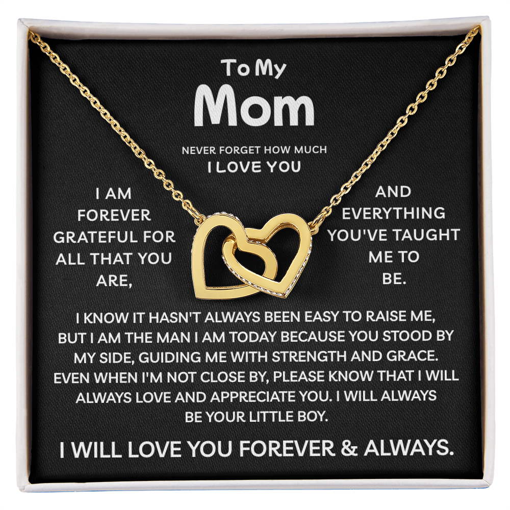To My Mom | Strength And Grace | Interlocking Hearts Necklace
