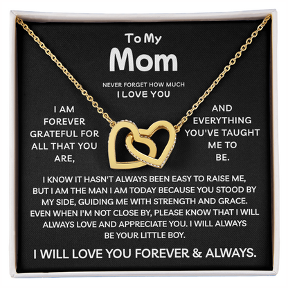 To My Mom | Strength And Grace | Interlocking Hearts Necklace
