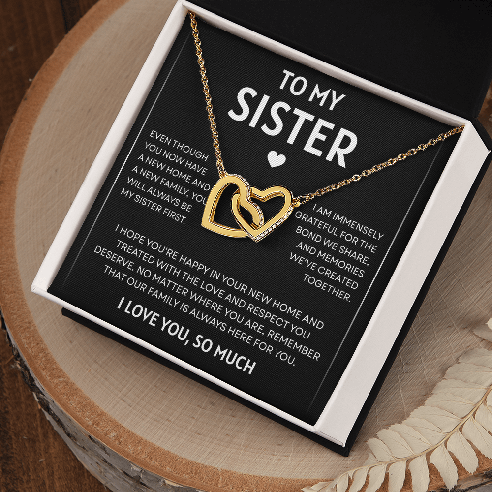 To My Sister | So Much Love | Interlocking Hearts Necklace