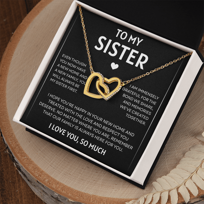 To My Sister | So Much Love | Interlocking Hearts Necklace