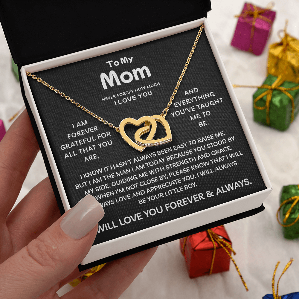 To My Mom | Strength And Grace | Interlocking Hearts Necklace