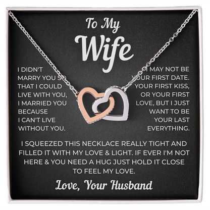To My Wife | Forever My Everything | Interlocking Hearts Necklace