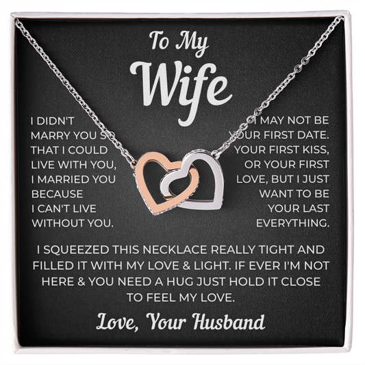 To My Wife | Forever My Everything | Interlocking Hearts Necklace