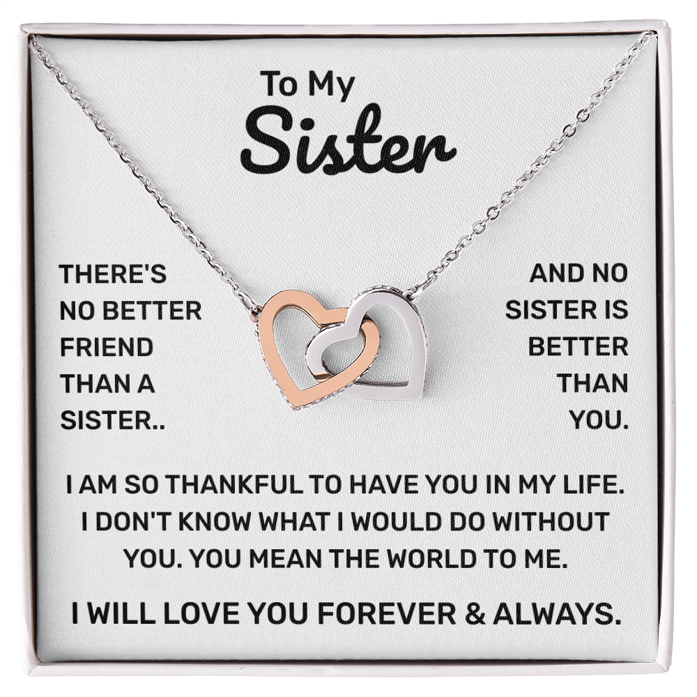 To My Sister | So Thankful | Interlocking Hearts Necklace