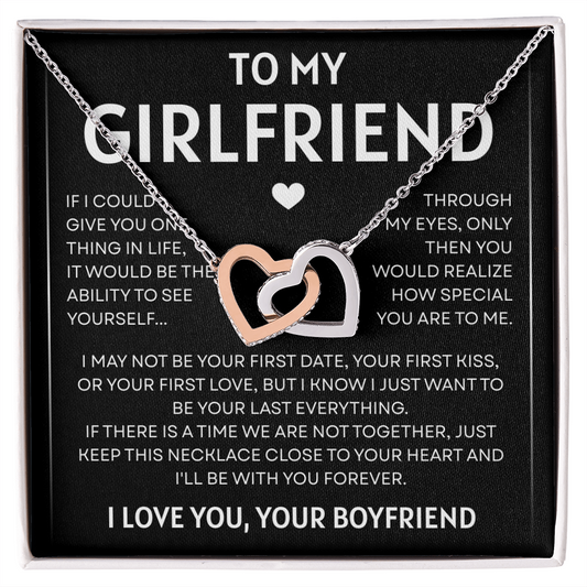 To My Girlfriend | Always In My Heart | Interlocking Hearts Necklace