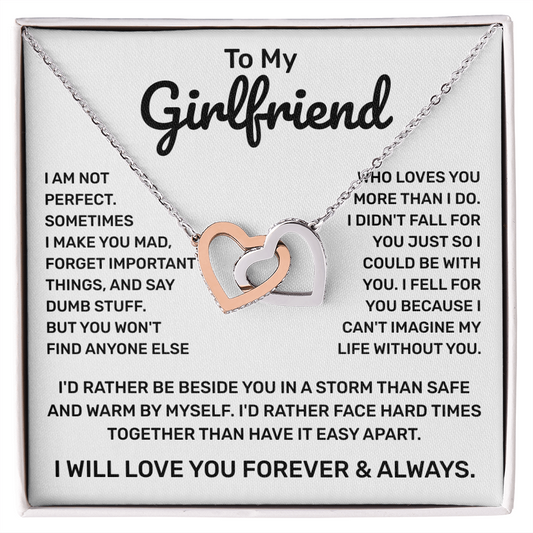 To My Girlfriend | Always Choose You | Interlocking Hearts Necklace