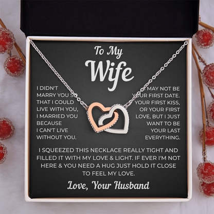To My Wife | Forever My Everything | Interlocking Hearts Necklace