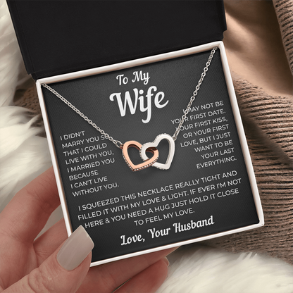 To My Wife | Forever My Everything | Interlocking Hearts Necklace