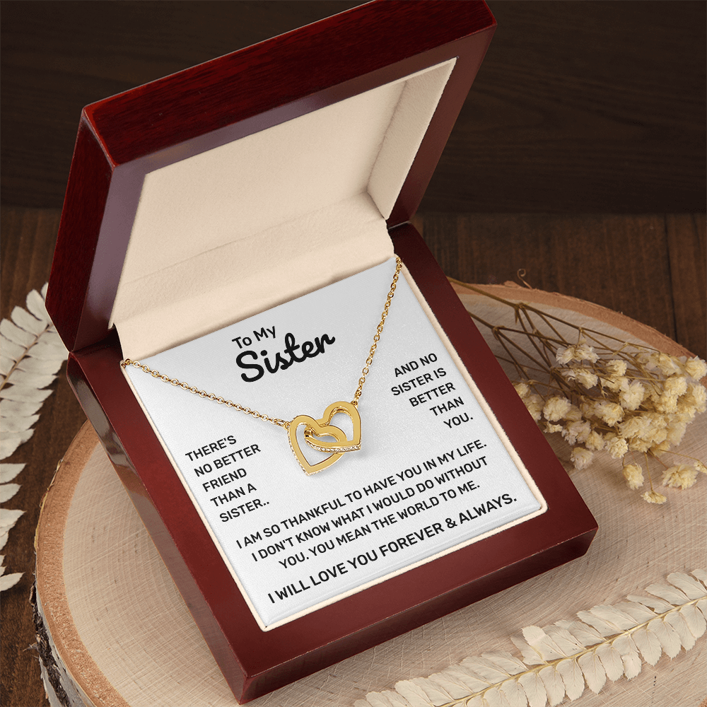 To My Sister | So Thankful | Interlocking Hearts Necklace