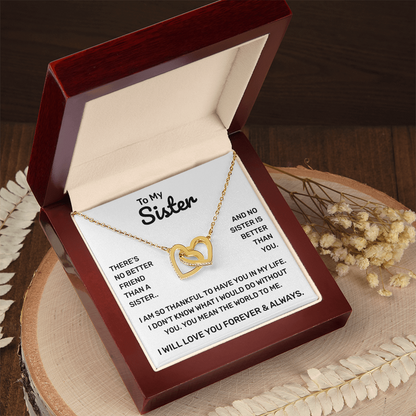 To My Sister | So Thankful | Interlocking Hearts Necklace