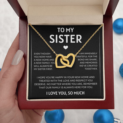 To My Sister | So Much Love | Interlocking Hearts Necklace